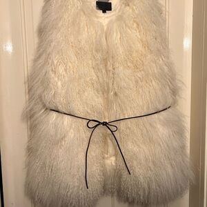 UGG Shearling Fur Vest with Belt